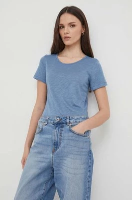 Sisley t-shirt damski kolor niebieski