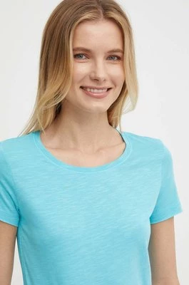 Sisley t-shirt damski kolor niebieski