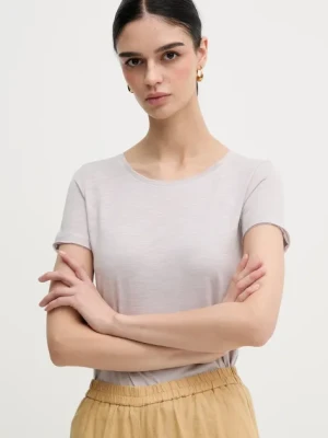 Sisley t-shirt damski kolor szary