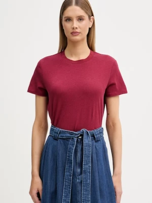 Sisley T-shirt damski z lnem