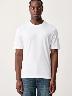 Sisley T-shirt męski bawełniany biały
