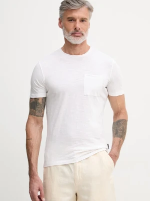 Sisley t-shirt męski bawełniany biały