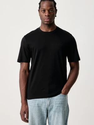 Sisley T-shirt męski bawełniany czarny
