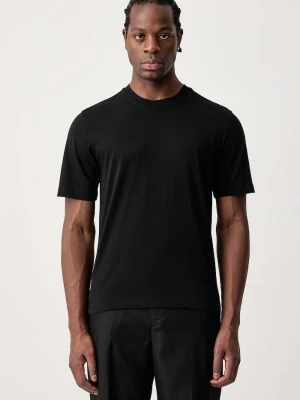 Sisley T-shirt męski bawełniany czarny