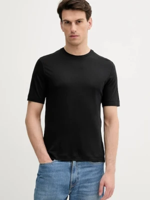 Zdjęcie produktu Sisley t-shirt męski kolor czarny gładki 361VS104K