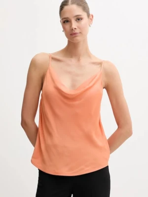 Sisley top damska kolor pomarańczowy gładka 52BZLH01N