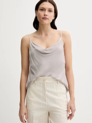 Sisley top damska kolor szary gładka 52BZLH01N