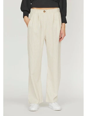 SisterS point Spodnie w kolorze beżowym rozmiar: S