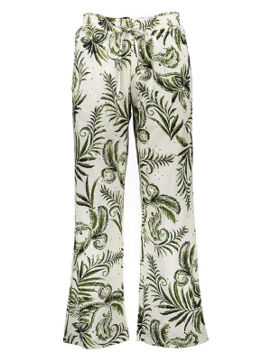 SisterS point Spodnie w kolorze kremowo-zielonym rozmiar: XS