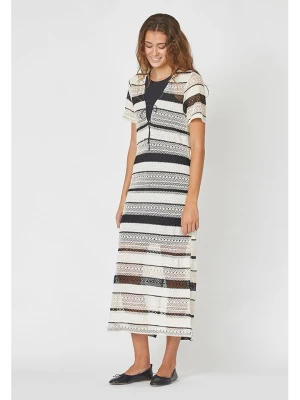 SisterS point Sukienka w kolorze kremowo-czarnym rozmiar: XS