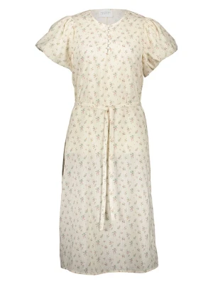 SisterS point Sukienka w kolorze kremowym ze wzorem rozmiar: XS