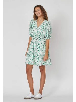 SisterS point Sukienka w kolorze zielono-białym rozmiar: S