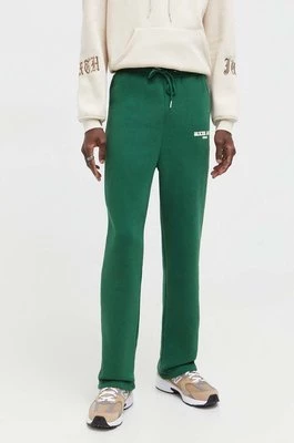 Sixth June spodnie dresowe kolor zielony z nadrukiem