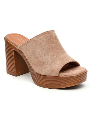 Sixth Sens Klapki w kolorze beżowym rozmiar: 36