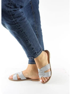 Sixth Sens Klapki w kolorze srebrnym rozmiar: 39