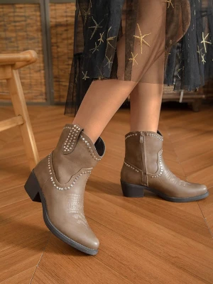 Sixth Sens Kowbojki w kolorze khaki rozmiar: 41