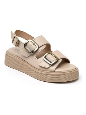 Sixth Sens Sandały w kolorze beżowym na obcasie rozmiar: 39