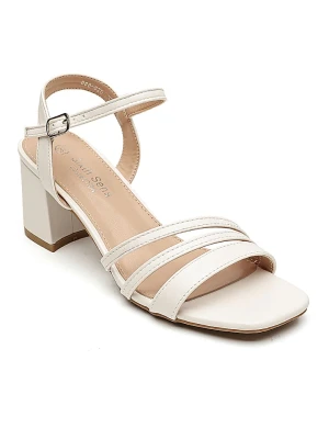 Sixth Sens Sandały w kolorze białym na obcasie rozmiar: 38