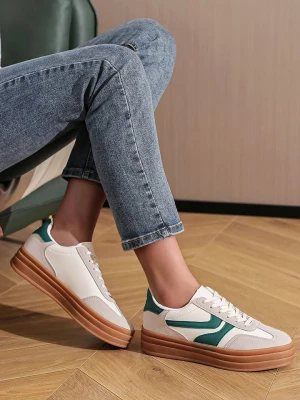 Sixth Sens Sneakersy w kolorze kremowo-beżowo-zielonym rozmiar: 39