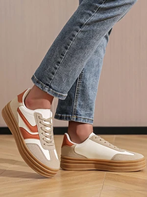 Sixth Sens Sneakersy w kolorze pomarańczowo-jasnobrązowo-kremowym rozmiar: 38