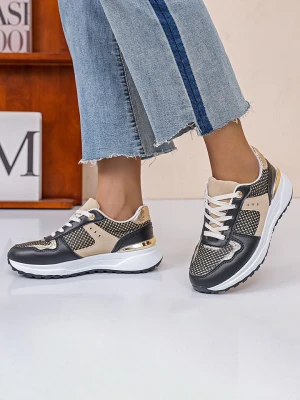 Sixth Sens Sneakersy w kolorze złoto-czarno-beżowym rozmiar: 41