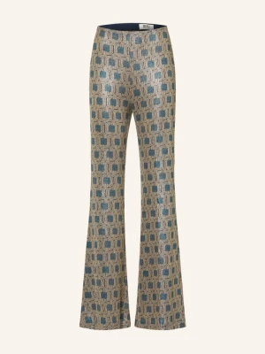 Siyu Spodnie Bootcut Z Dżerseju blau beżowy