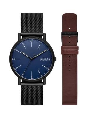 Skagen zegarek męski kolor czarny SKW6933SET