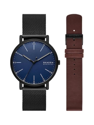 Skagen zegarek męski kolor czarny SKW6933SET