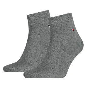 Skarpetki 2 pary TH Men Quarter 2P Middle Grey/Melange 342025001 758 (TH1391-b) Tommy Hilfiger