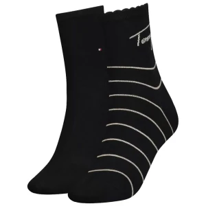 Skarpetki 2 pary Th Women Short Sock 2P To Black 701220252 002 039 (TH651-a) Tommy Hilfiger