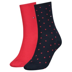 Skarpetki 2 pary Women Sock Dot 2P Red/Navy 100001493 007 035 (TH301-a) Tommy Hilfiger