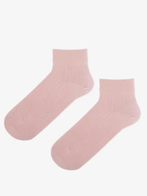 Skarpetki bawełniane damskie jasnoróżowe z komfortowym ściągaczem Cotton Classic MARILYN