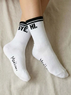 Skarpetki bawełniane z napisem - SVL HI BEY MARILYN