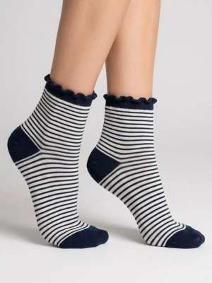Skarpetki bawełniane z pikotką - Scp Stripes MARILYN