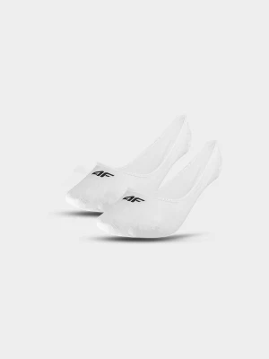 Skarpetki casual stopki (2-pack) damskie - białe 4F