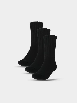 Skarpetki casual za kostkę (3-pack) damskie - czarne 4F