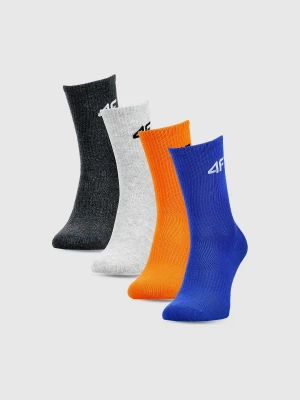 4F Skarpetki casual za kostkę (4-pack) chłopięce - multikolor 38-40