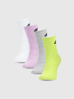 4F Skarpetki casual za kostkę (4-pack) dziewczęce - multikolor 38-40