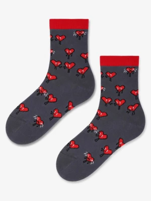 Skarpetki damskie bawełniane w roztańczone serduszka Valentine Hearts Marilyn