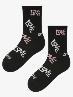 Skarpetki damskie bawełniane z miłosnymi napisami B49 Marilyn