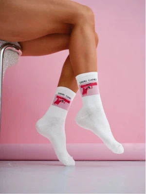 Skarpetki damskie GANG GANG - białe  magmac 