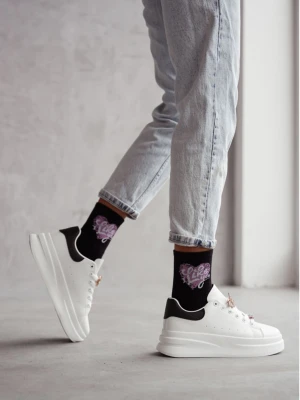 Skarpetki damskie I LIKE YOU czarne - wzór 2  magmac 