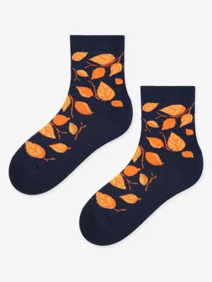 Skarpetki damskie krótkie z grafiką jesiennych liści Autumn Leafs Marilyn