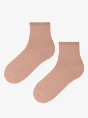 SKARPETKI DAMSKIE LNIANE KLASYCZNE W CIEPŁE PASTELOWE KOLORY MARILYN