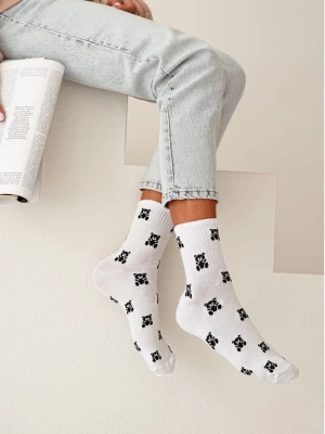 Skarpetki damskie MAŁE MISIE - białe  magmac 