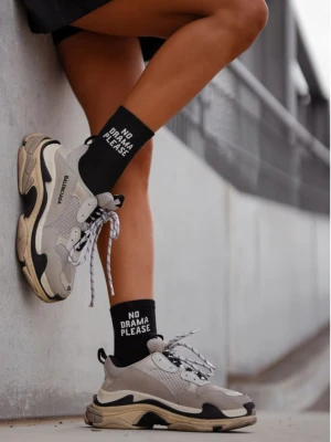 Skarpetki damskie NO DRAMA PLEASE - czarne  magmac 