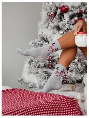 Skarpetki damskie świąteczne RENIFEREK - wzór 1  magmac 