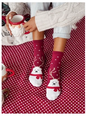 Skarpetki damskie świąteczne Śpiący Miś - wzór 2  magmac 