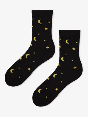 Skarpetki damskie w księżyce i gwiazdki Angora No Terry X30 Marilyn