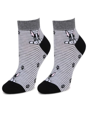 Skarpetki Damskie w Pieski Footies F52 Boston Marilyn
